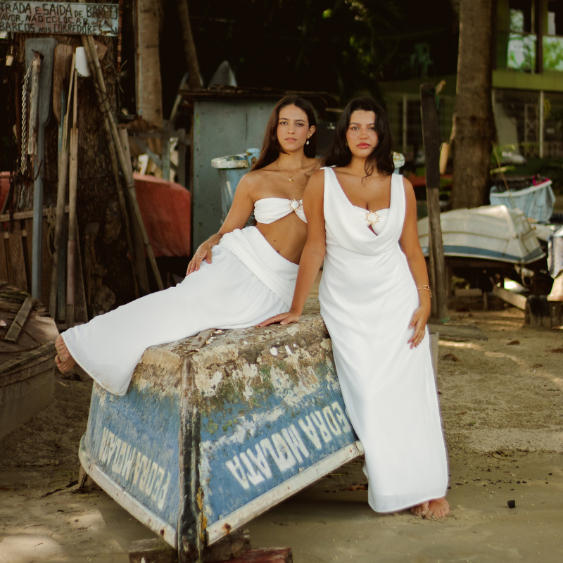 Vestido Solei Off White e Top Solei (prazo de 5 dias úteis para disponibiliza-lo após a compra)