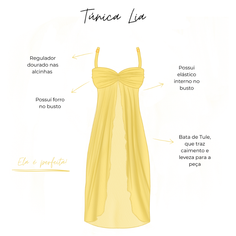 Túnica Lia Amarela