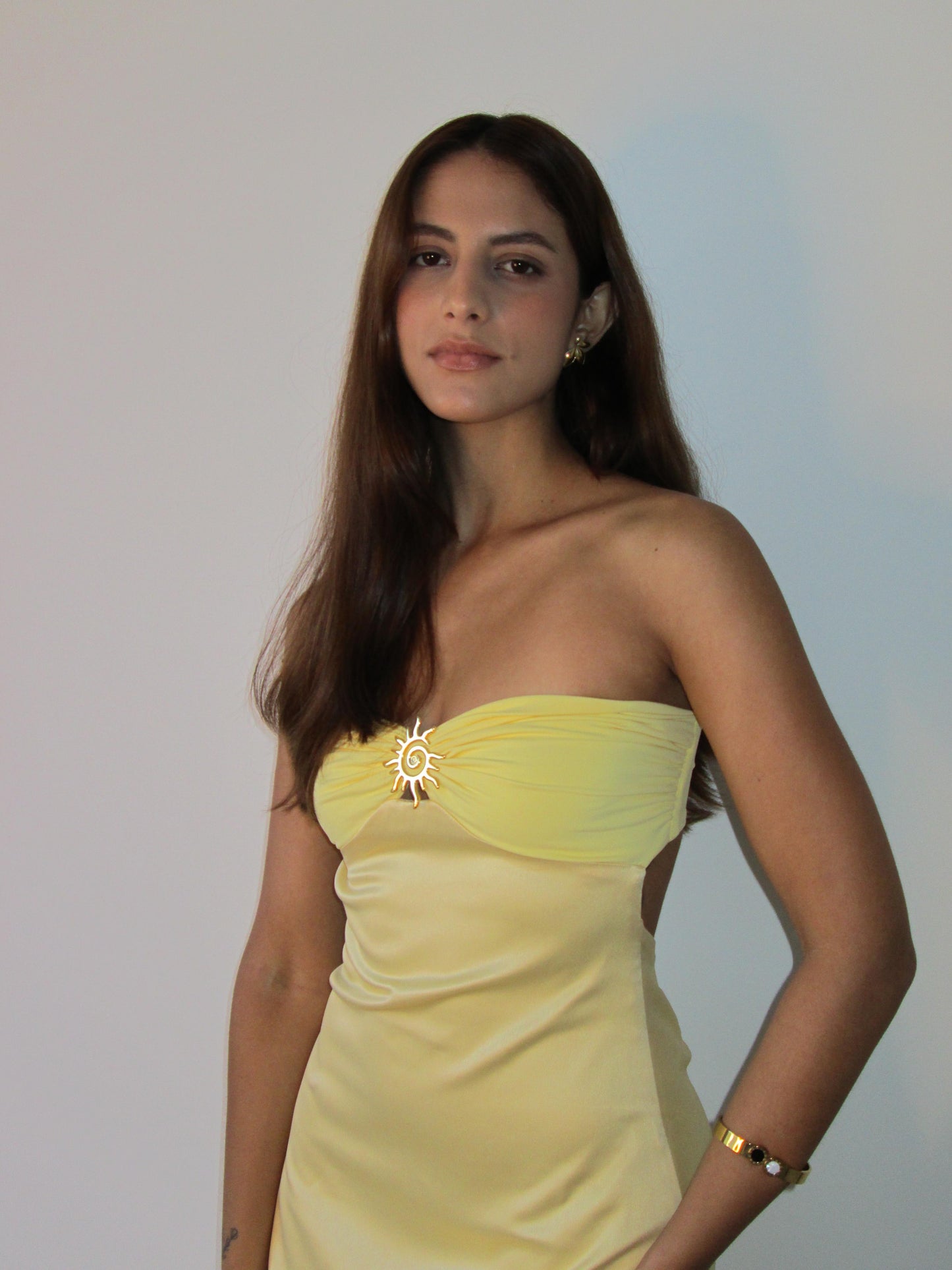 Vestido Bela Amarelo Manteiga-Sol