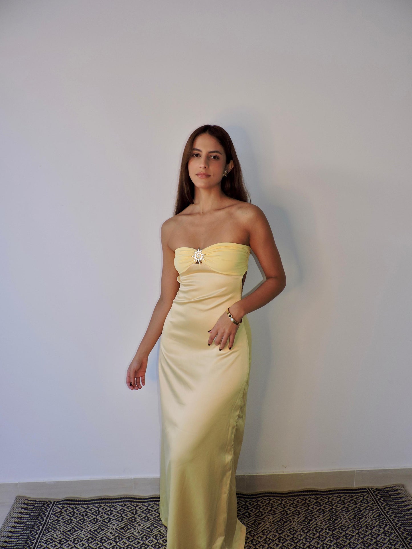 Vestido Bela Amarelo Manteiga-Sol
