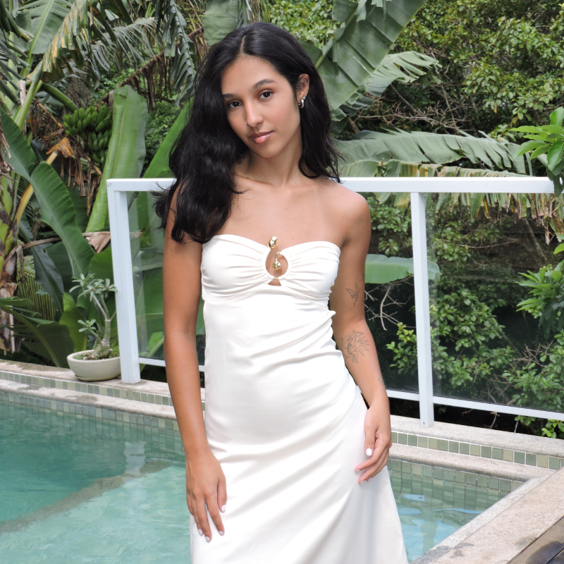 vestido branco foto do vestido da bela