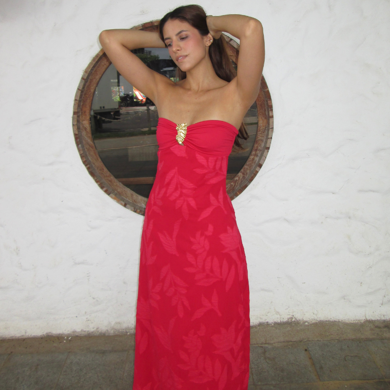 Vestido Carmen Vermelho (prazo de 5 dias úteis para disponibiliza-lo após a compra)