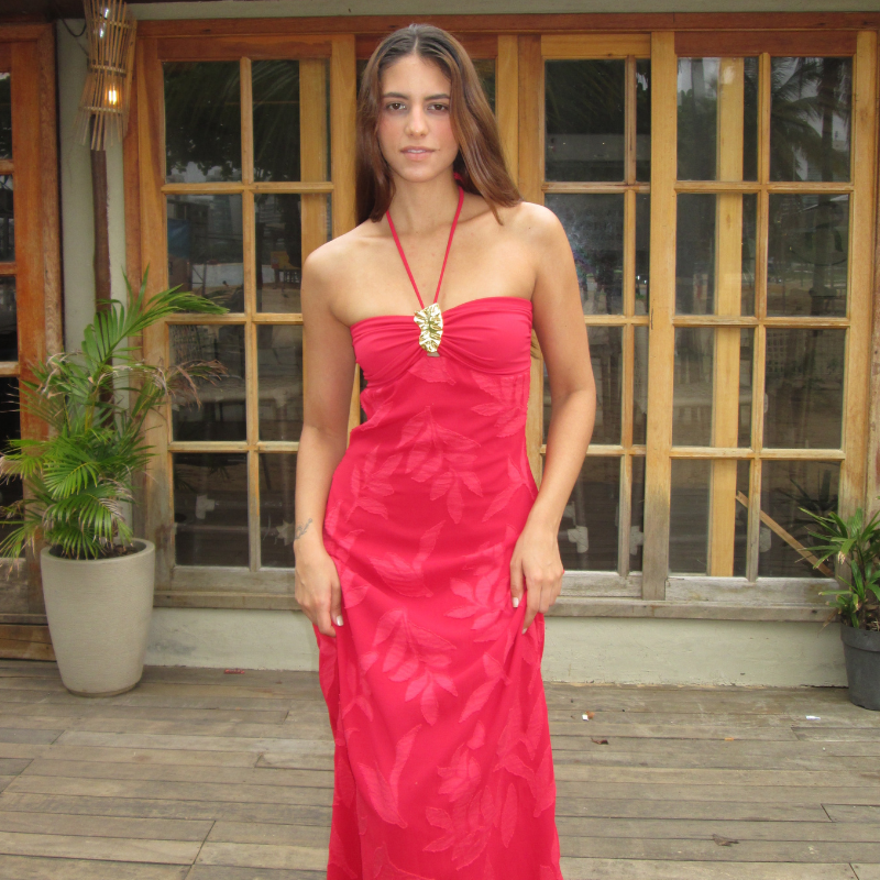 Vestido Carmen Vermelho (prazo de 5 dias úteis para disponibiliza-lo após a compra)