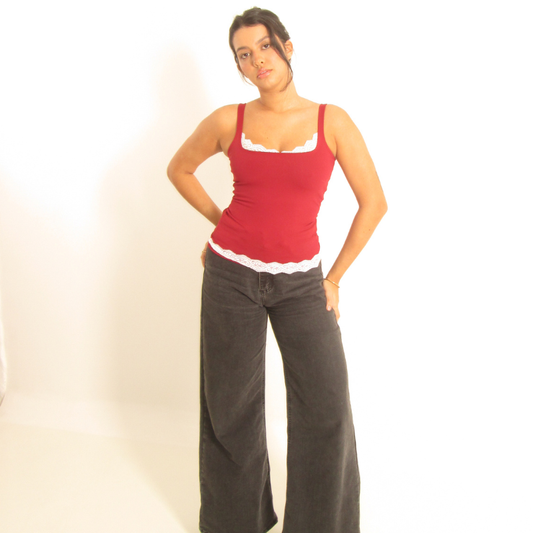 Regata Vivi- Red Mocha e Amarelo Lima