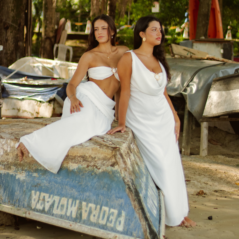 Vestido Solei Off White e Top Solei (prazo de 5 dias úteis para disponibiliza-lo após a compra)