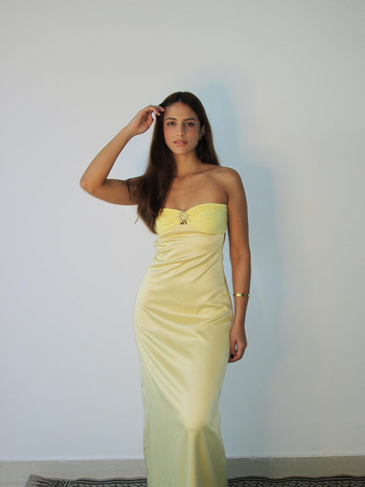 Vestido Bela Amarelo Sol  (prazo de 6 a 7 dias úteis para disponibiliza-lo após a compra)